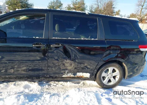 2011 Toyota Sienna Base V6 из США, поврежденный, VIN 5TDZK3DC5BS153819